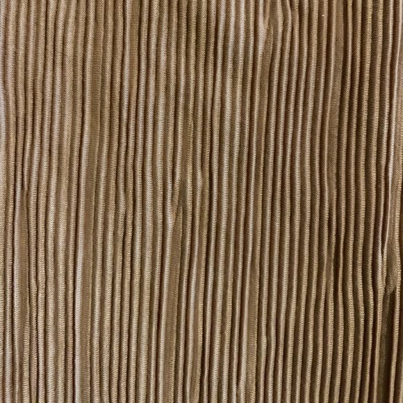 Zara W/B Collection Size Small Tan Color Sleeveless Micro Pleated Kaftan Dress - Picture 8 of 10